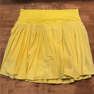 Light Yellow Pleated Skort